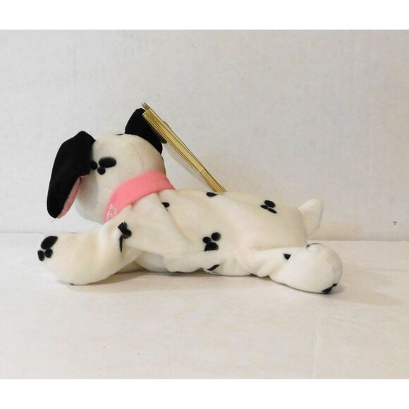 Disney 101 Dalmatians Jewel Mini Bean Bag Plush 8" White Dog Spots - Picture 3 of 6